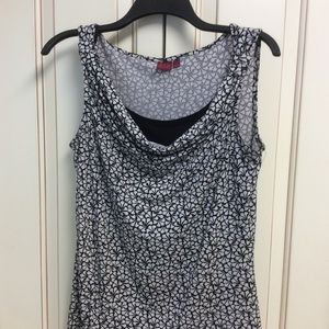 Black and white blouse